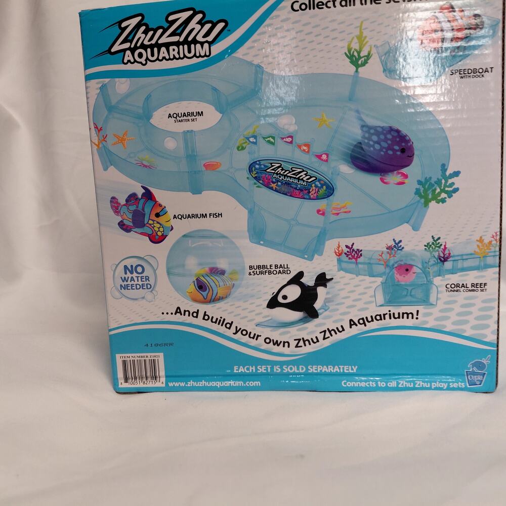 Zhu Zhu Aquarium Coral Reef Tunnel Playset w/ Fish Butch  The Blue Shark NIB - Picture 7 of 7
